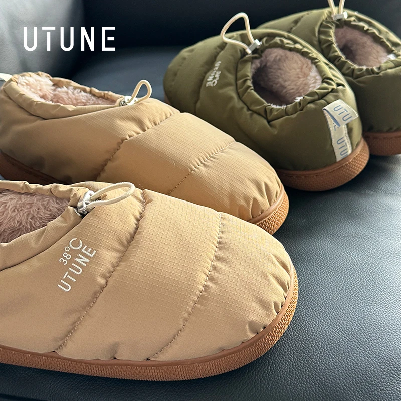 优调面包鞋棉拖鞋女冬外穿包跟加绒保暖棉鞋男士防滑防水家居室内