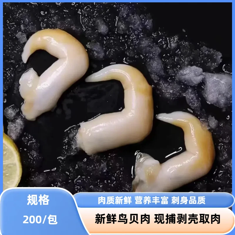 鲜管家 新鲜海捕速冻鲜活去壳鲜嫩鸟贝肉刺身食用 10包连云港发货