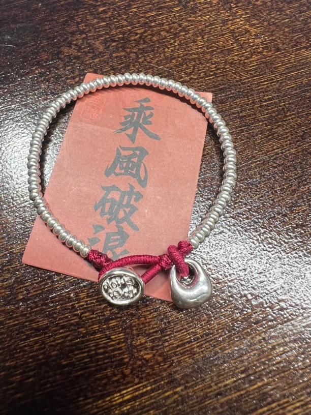 足银手链 999足银银坨坨手串（算盘珠925纯银材质）