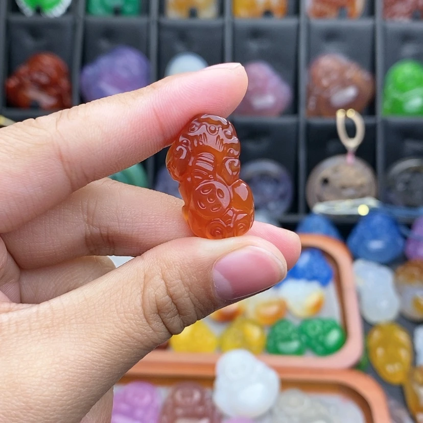 【闪购商品】玛瑙/玉髓颈饰合金果**丁