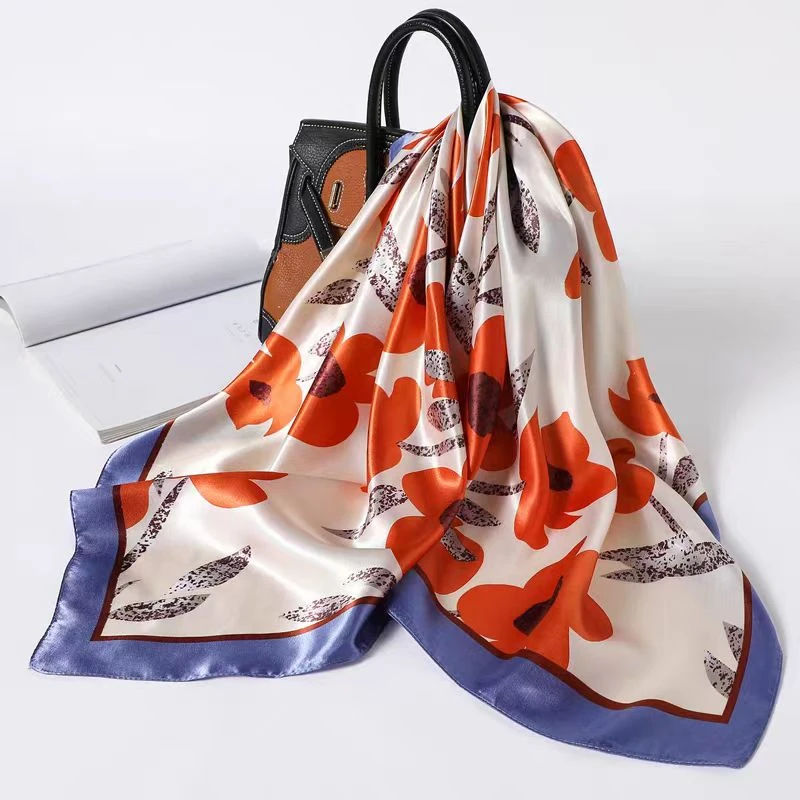 Y114 新款90X90印花围巾女韩版时尚潮流百搭披肩外搭围巾