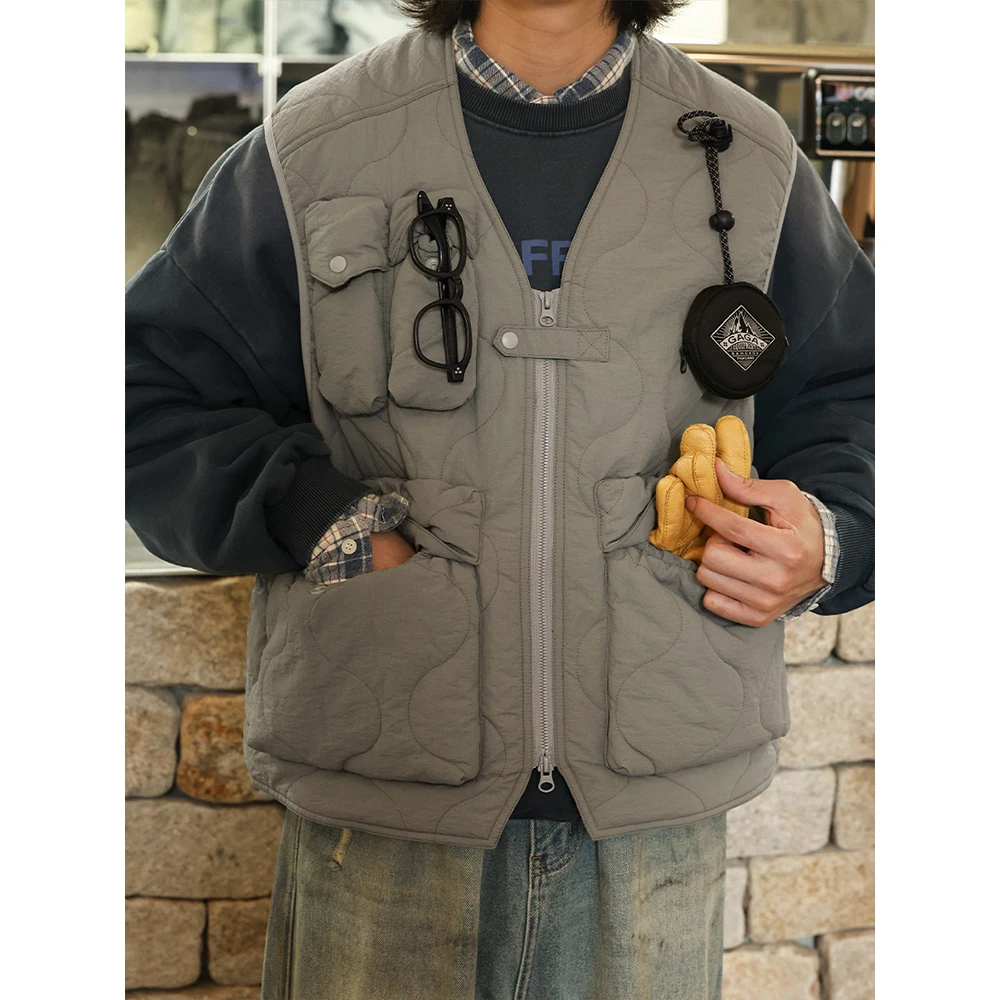 TRIFFER工装战术多口袋棉马甲立体兜男女款