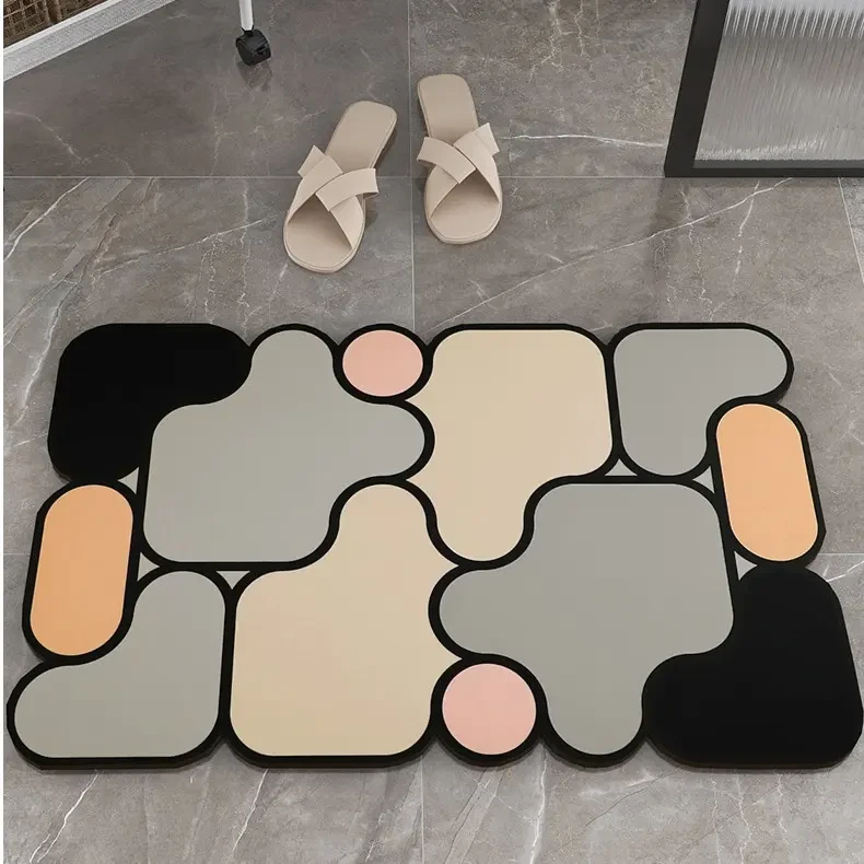 浴室吸水地垫硅藻泥家用卫生间门口防滑垫地面铺垫速干耐磨脚垫子