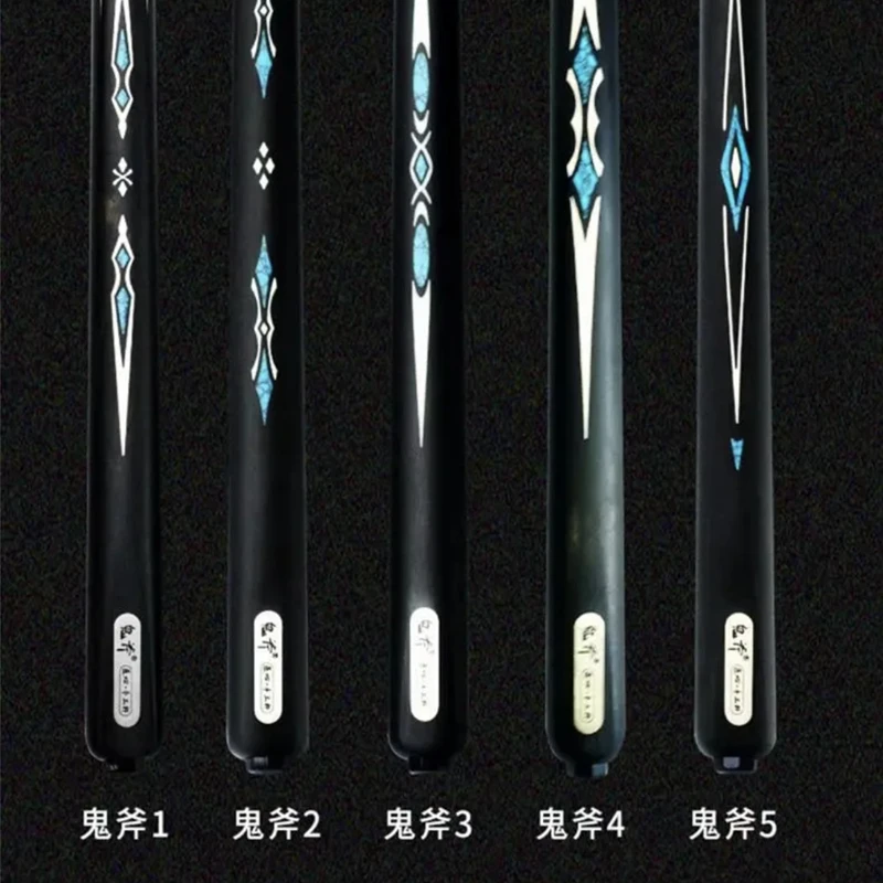 鬼斧/小头杆/台球杆黑檀手工杆中式黑八球杆斯诺克通杆九球台球杆