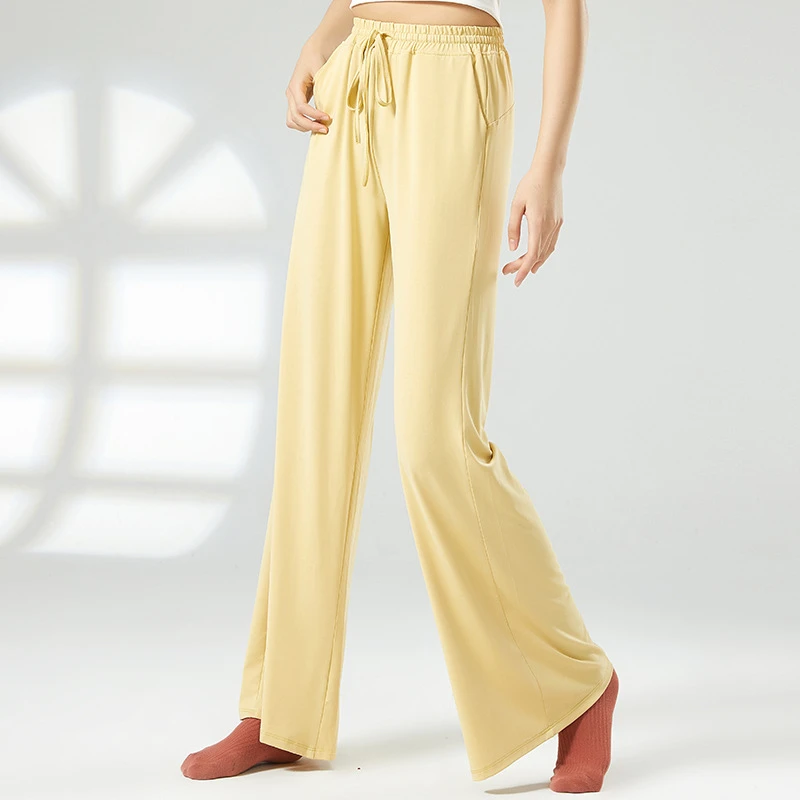 古典舞裤加厚铜氨丝万年裤练功裤紫色灰色宽松显瘦垂感舞蹈阔腿裤