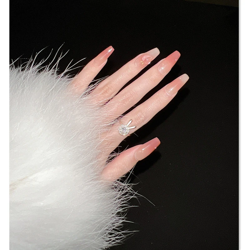 【屁桃】气质仙女显白定制手工穿戴甲贴片指甲美甲可拆卸甲片