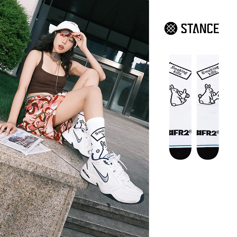 STANCE 兔子FR2合作款男女中筒袜透气个性时尚百搭ins潮流袜