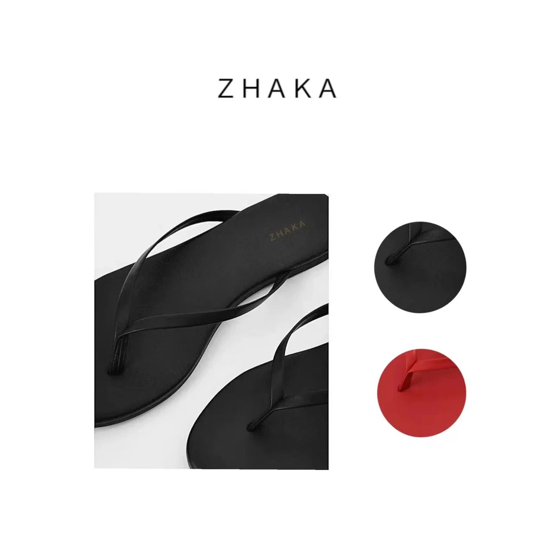 ZHAKA/夏日耳芭霖双色拖百搭夏季拖鞋