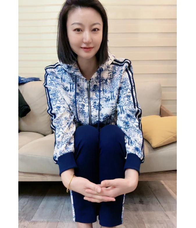 2024青花瓷系列（树之影）休闲运动套装 202416#