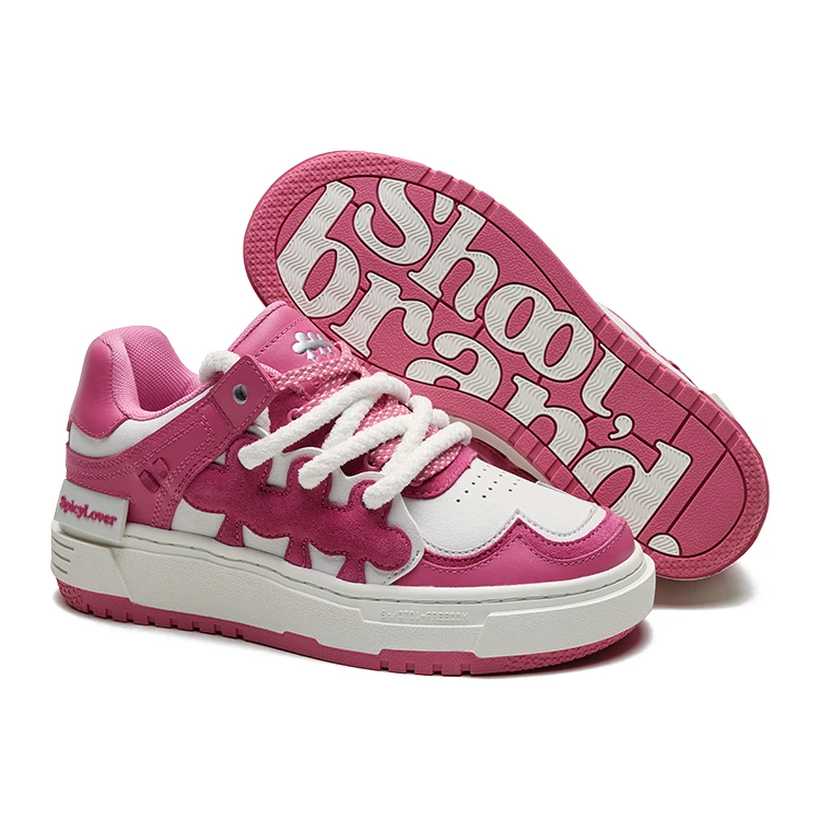 【芭芭拉粉】自由一号板鞋厚底增高面包鞋粉色芭比风秋季SHOOTBRAND