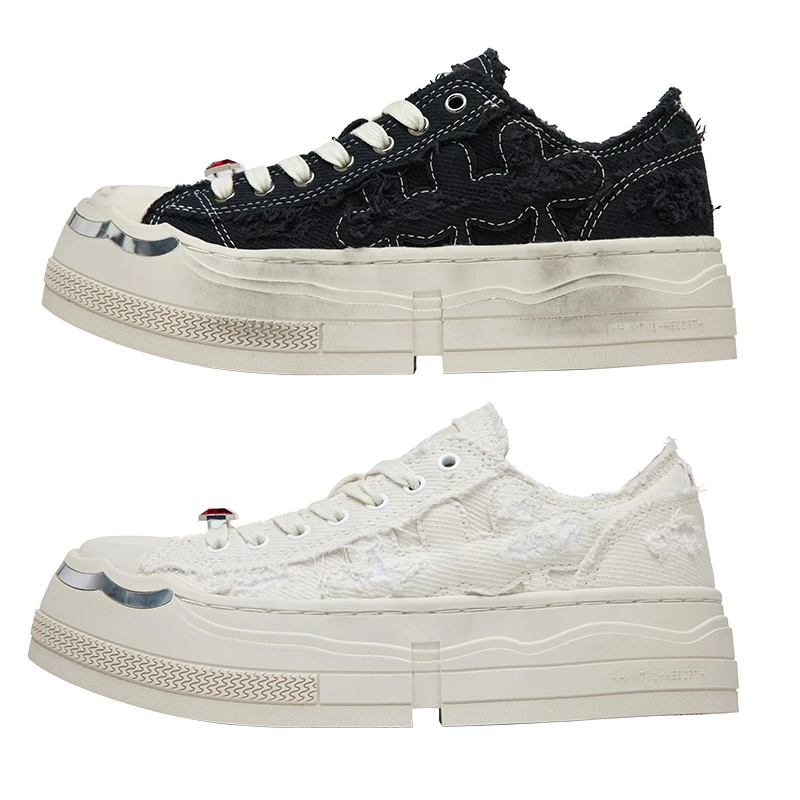 SHOOTBRAND重生一号帆布鞋国潮原创低帮耐磨厚底小脏鞋情侣小众