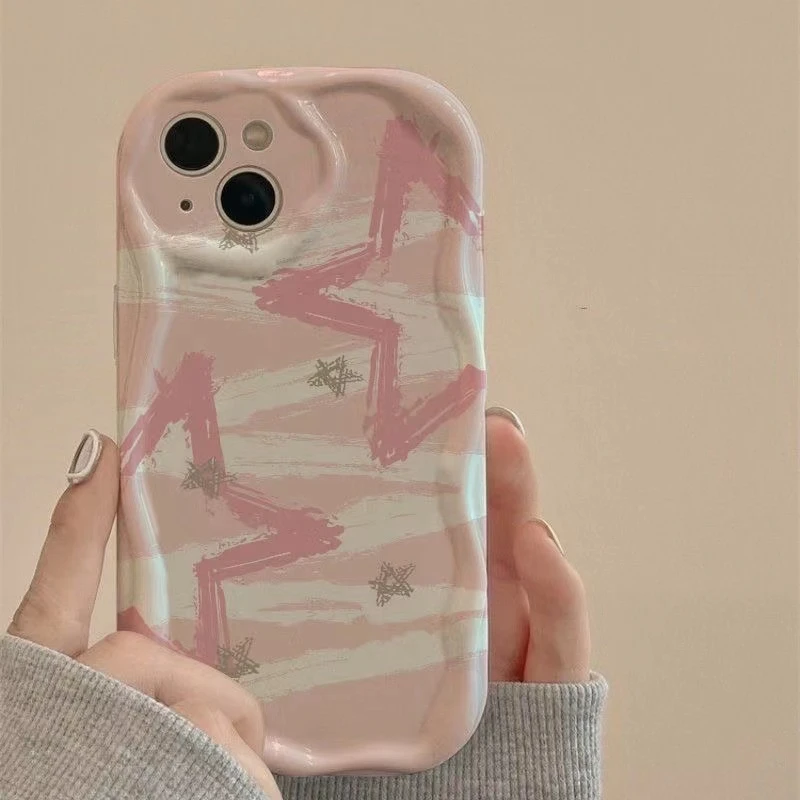 新款苹果iphone15软壳OPPO荣耀华为小米vivo奶油手机壳个性创意女