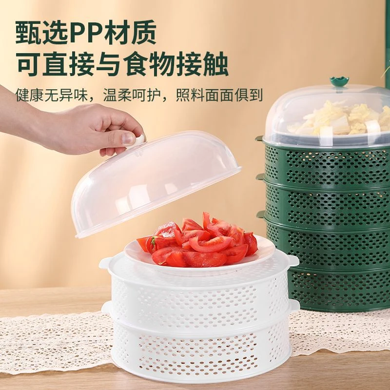 多层菜罩家用夏季镂空餐桌罩防蚊蝇保温防尘中式厨房用甄选升级