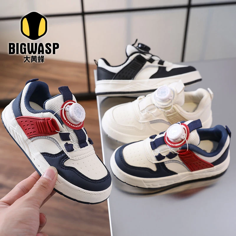 大黄蜂童鞋板鞋男童2023春秋新款防滑耐磨男童女童潮鞋轻便板鞋L