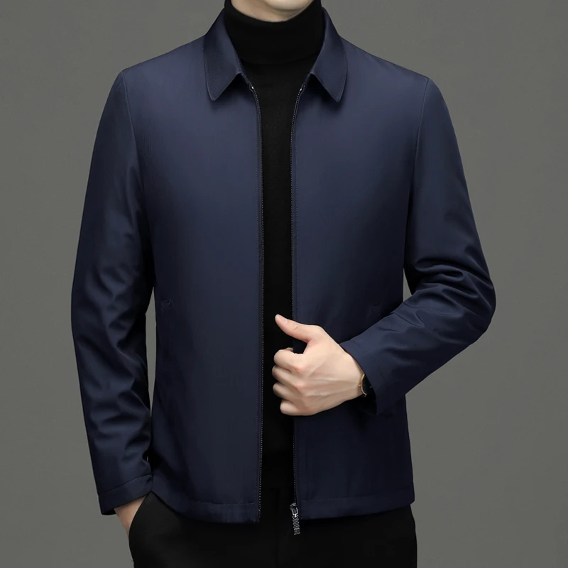 2023冬季新款男士商务休闲翻领棉服夹克外套2211