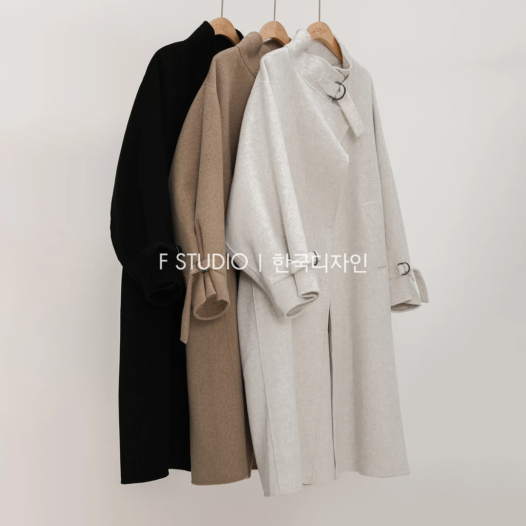 法儿家韩国限定【歌剧院大衣】立领双面呢大衣FS309W047