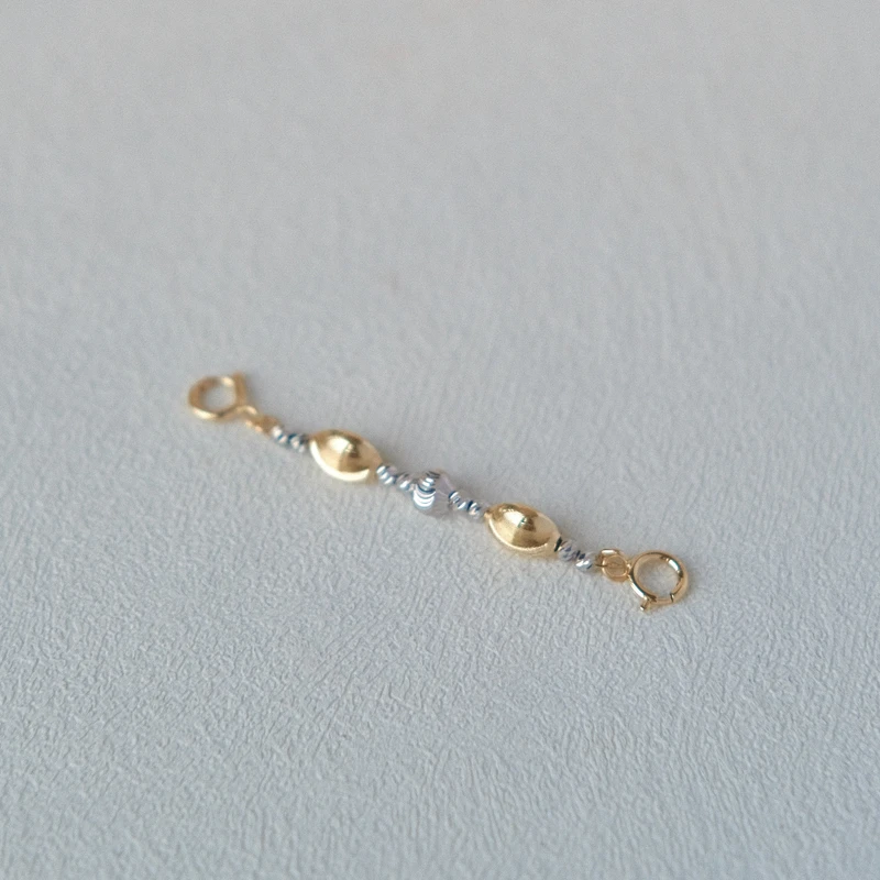 【子萱珠宝】18K金双色猫眼延长链-ZX240036