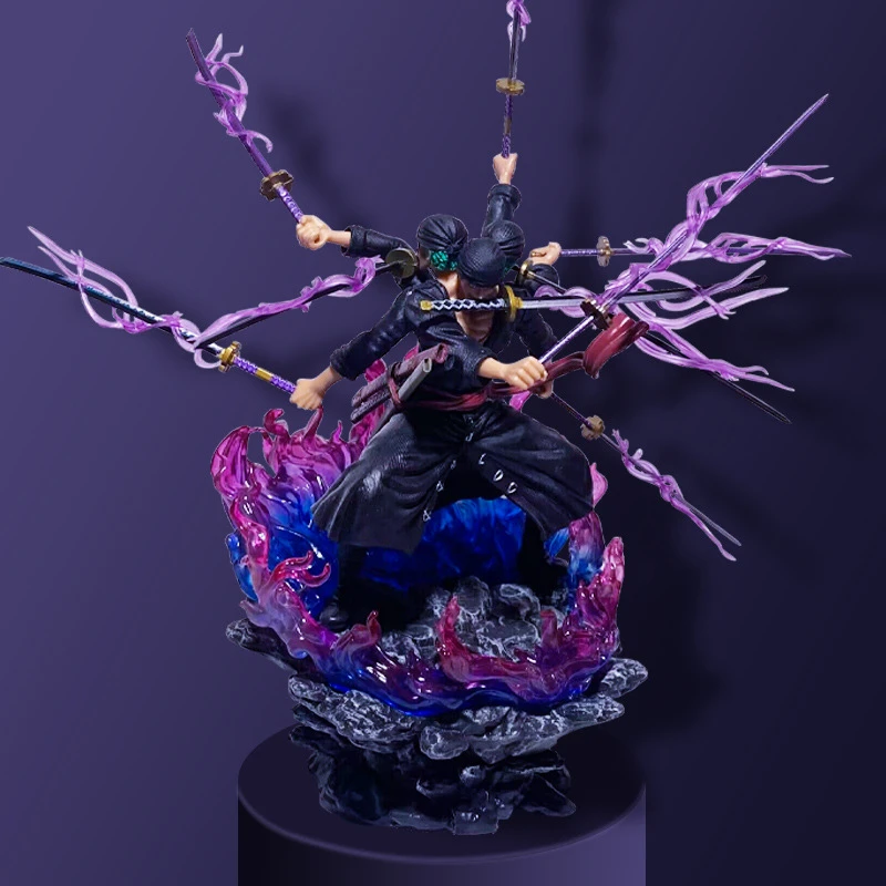 海贼王鬼岛阿修罗三头六臂九刀流索隆模型摆件手办