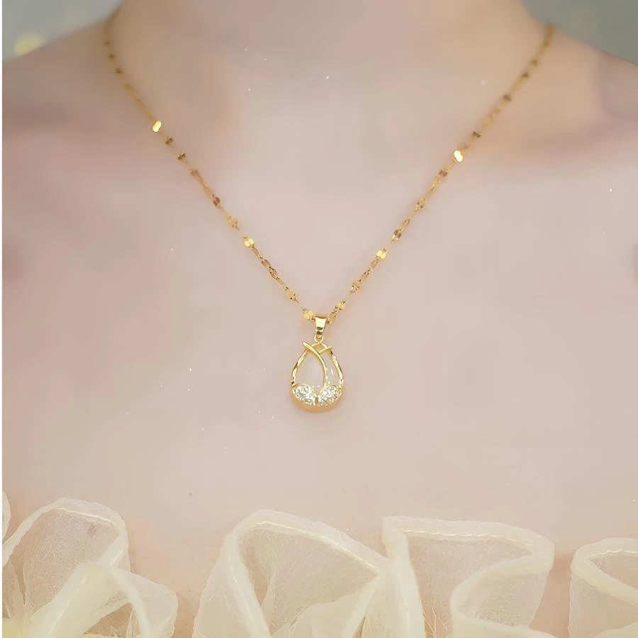 【保价双11】2025新款郁金香项链女款轻奢不掉色吊坠百搭旭平