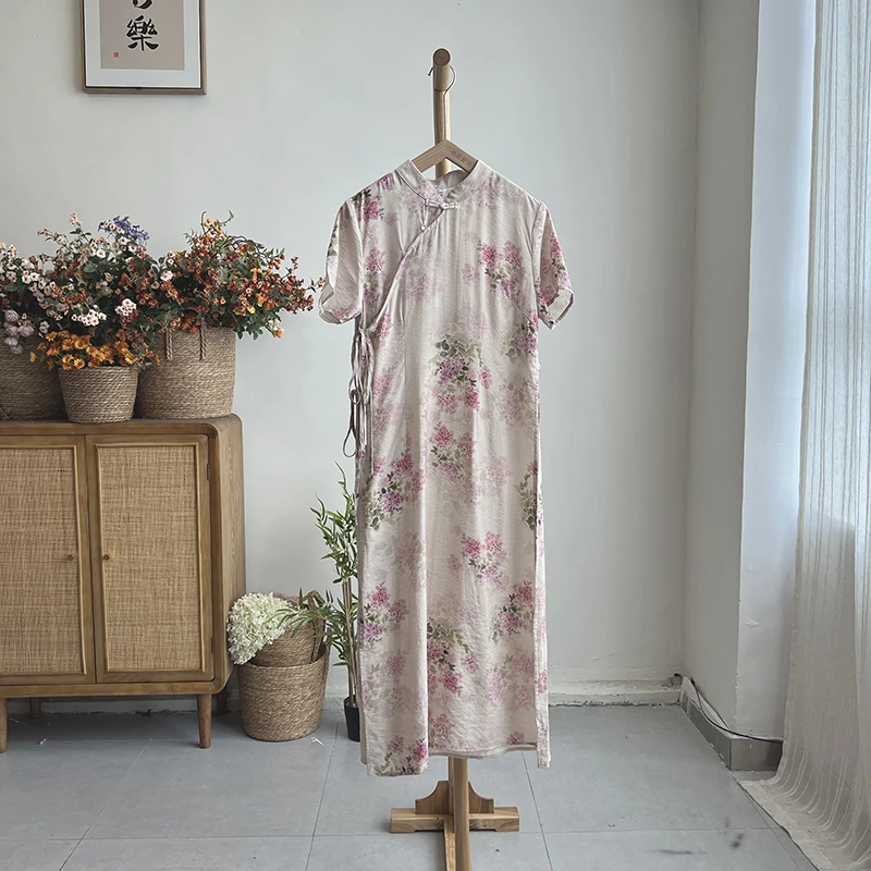 3456《绵念如初》原创新款夏季款气质高端改良碎花日常可穿旗袍