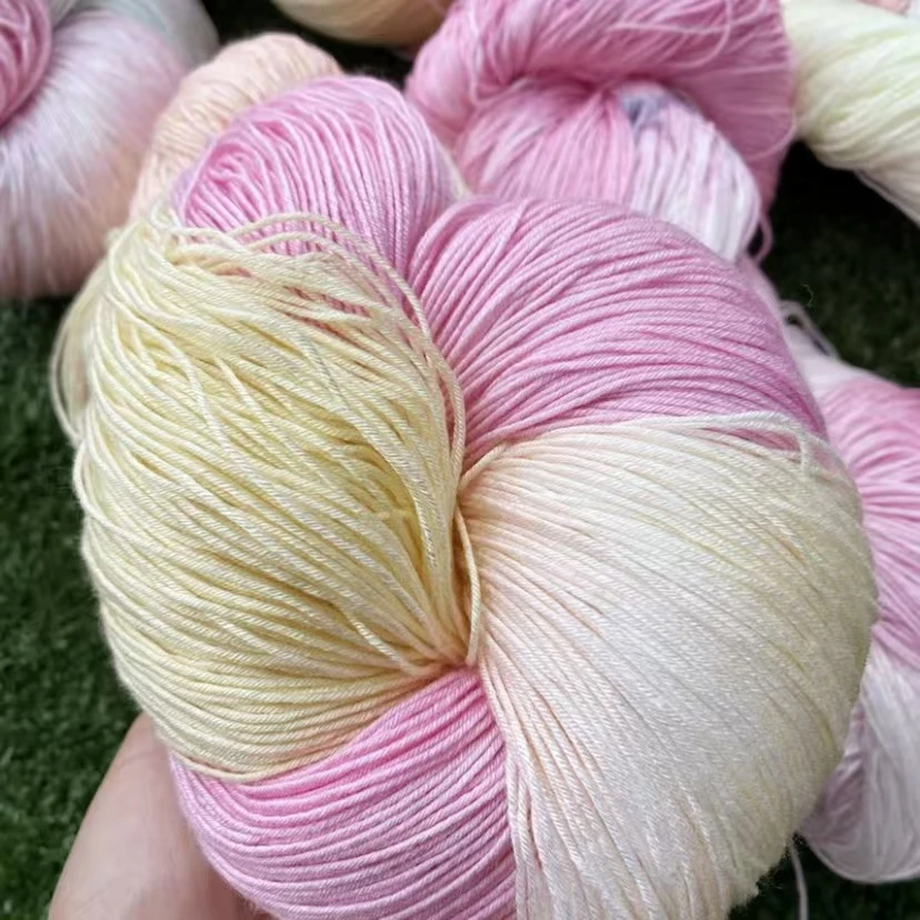 埃及纯棉手染蕾丝线毛线团手工编织冰丝手编细线粗毛柔软勾线老式