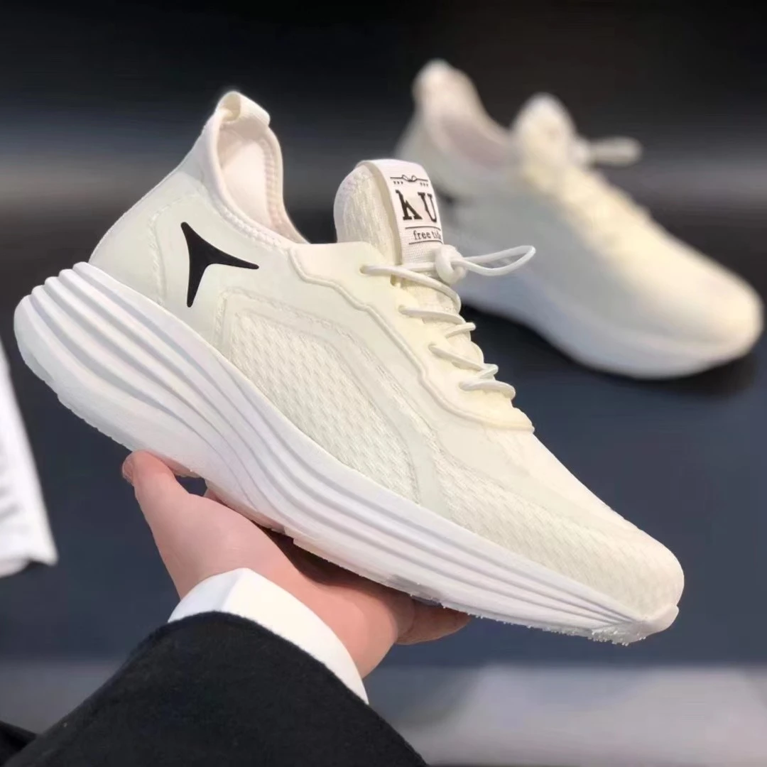 2024四季新款透气男鞋潮流百搭休闲运动网面鞋子厚底飞织 2320