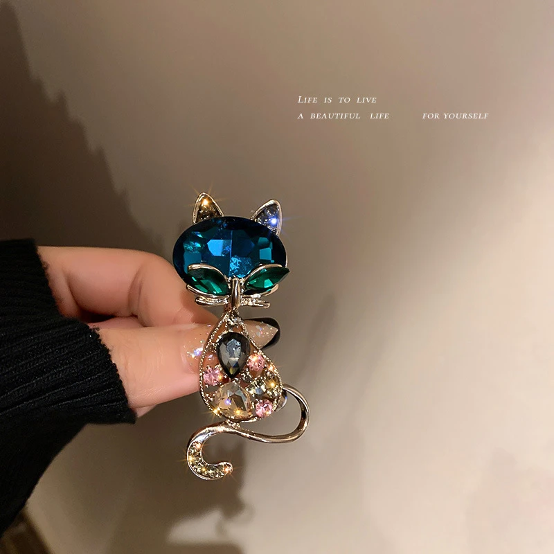 铜合金胸针 【小猫咪】轻奢时尚精致高档百搭奢华可爱-298