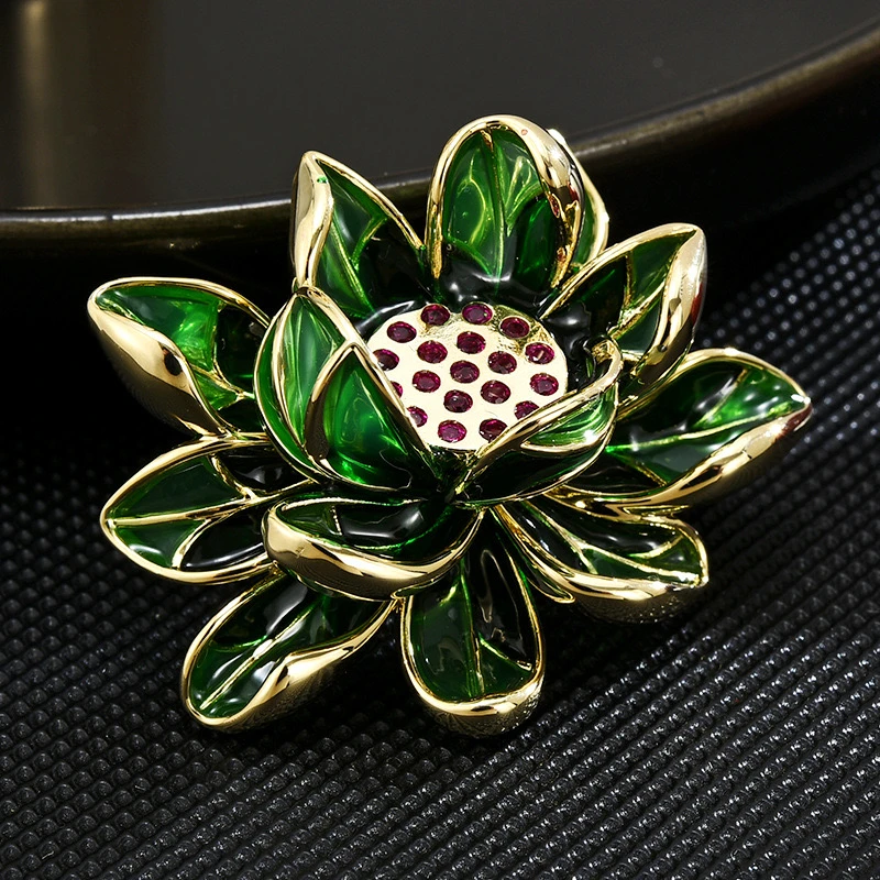 铜合金胸针 【爱莲】国风精致优雅经典气质百搭设计款-196
