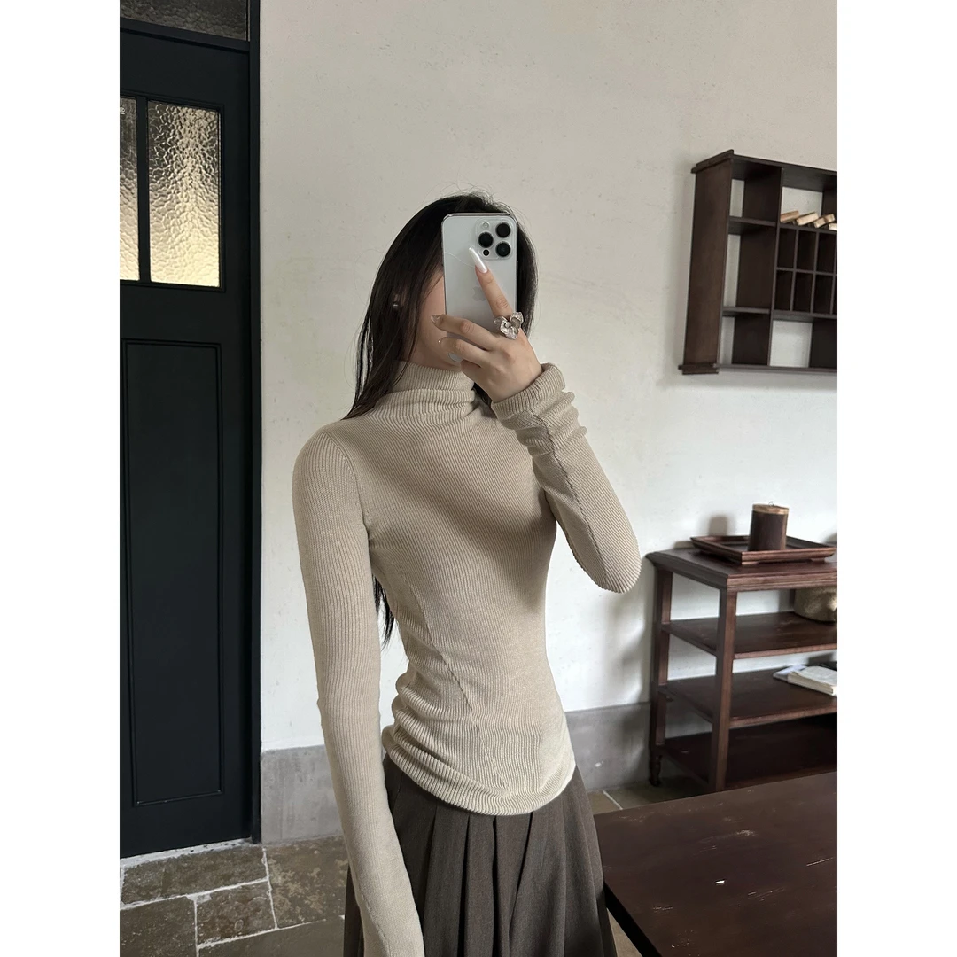 5werkwen 24rick owe*s侧分歪线16针 高领上衣24-13