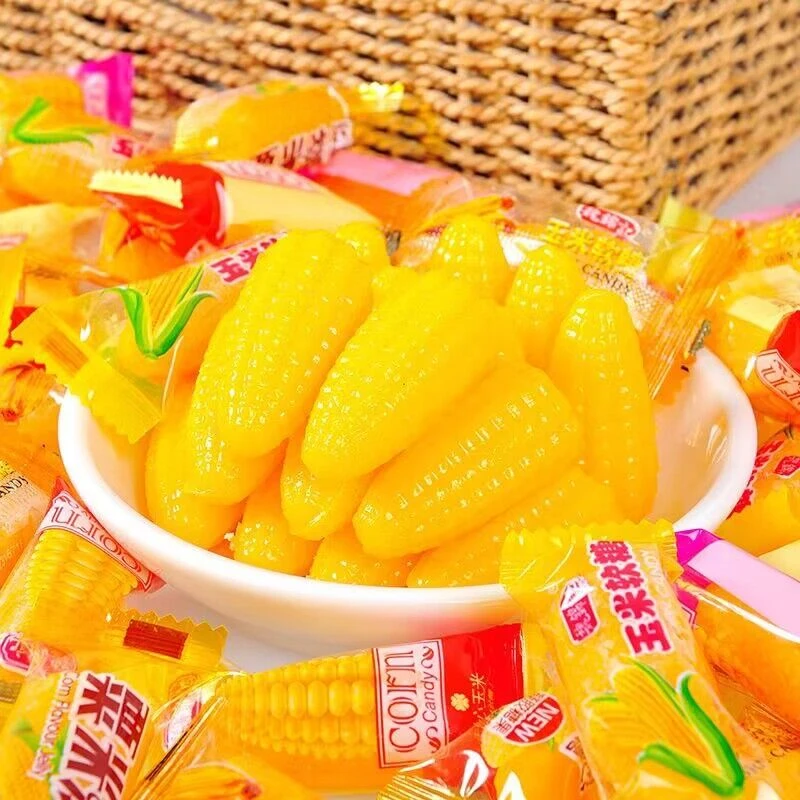 【新品冲量】怀旧玉米橘子味软糖多口味水果软糖喜糖结婚年货批发