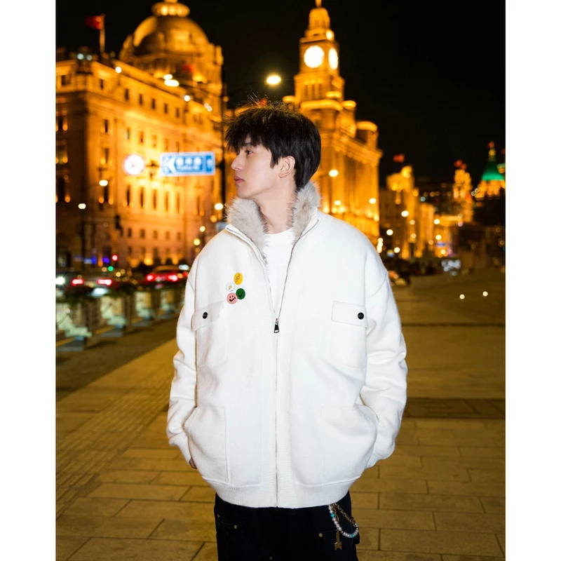 聪明陈【座山雕毛衣】冬季新款毛衣男宽松百搭针织内胆加厚保暖开衫