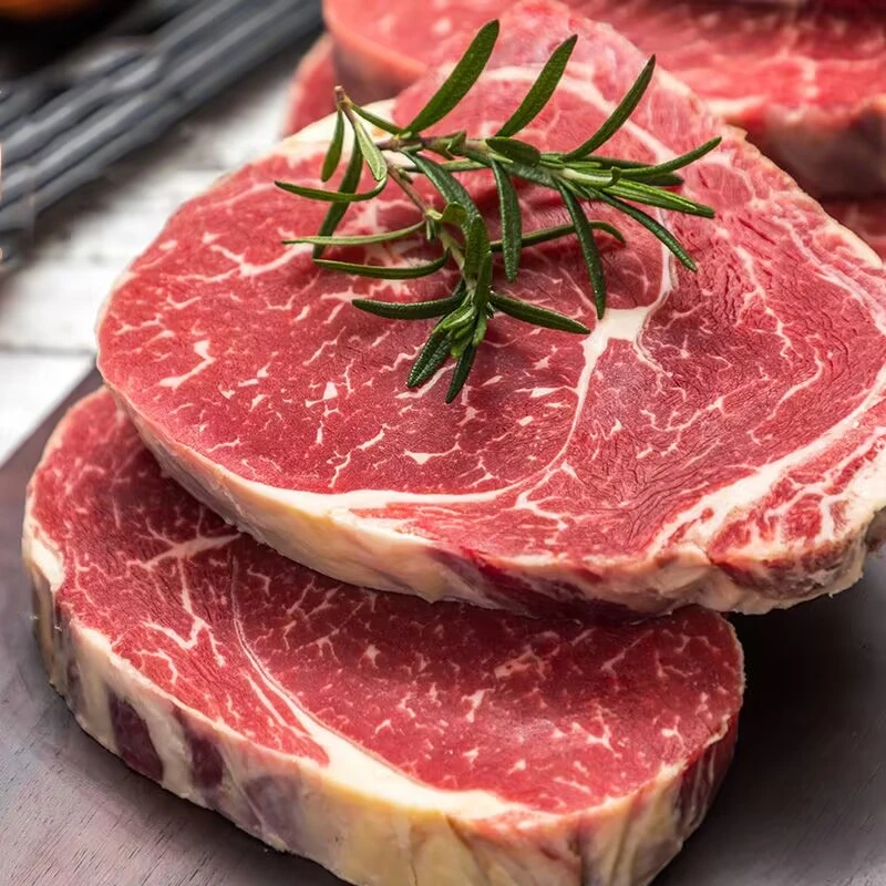 原切牛排俄罗斯谷饲原切肉眼牛排精选新鲜营养肉眼牛排净含量3斤