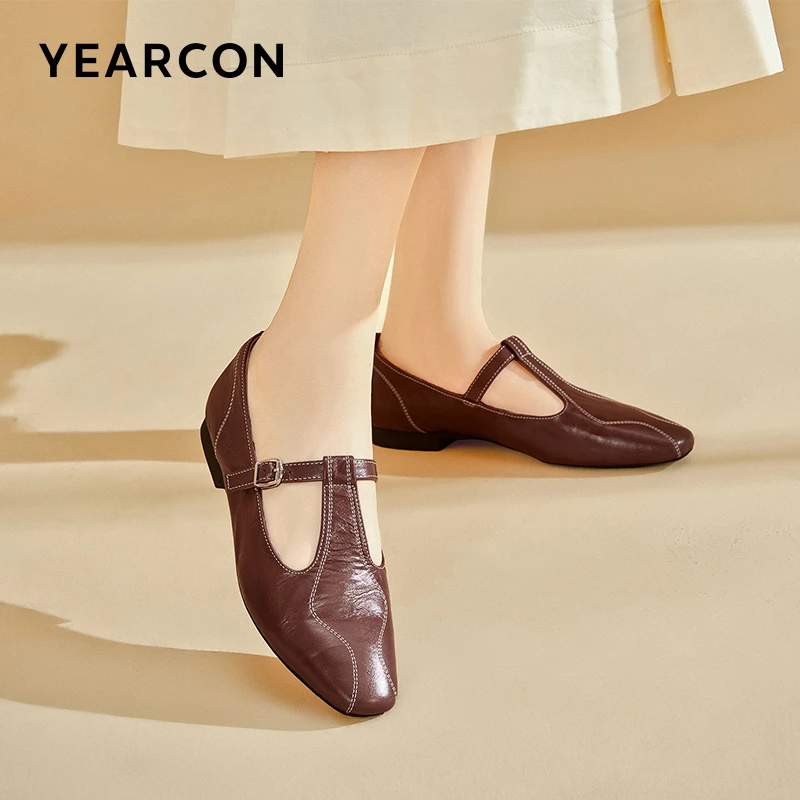 YEARCON/意尔康2024秋季新款法式羊皮玛丽珍单鞋时尚单鞋29443W