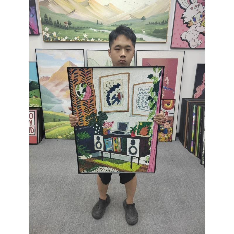 小众高级马蒂斯静物客厅卧室装饰挂画法式黑玄关摆件植物花卉6080