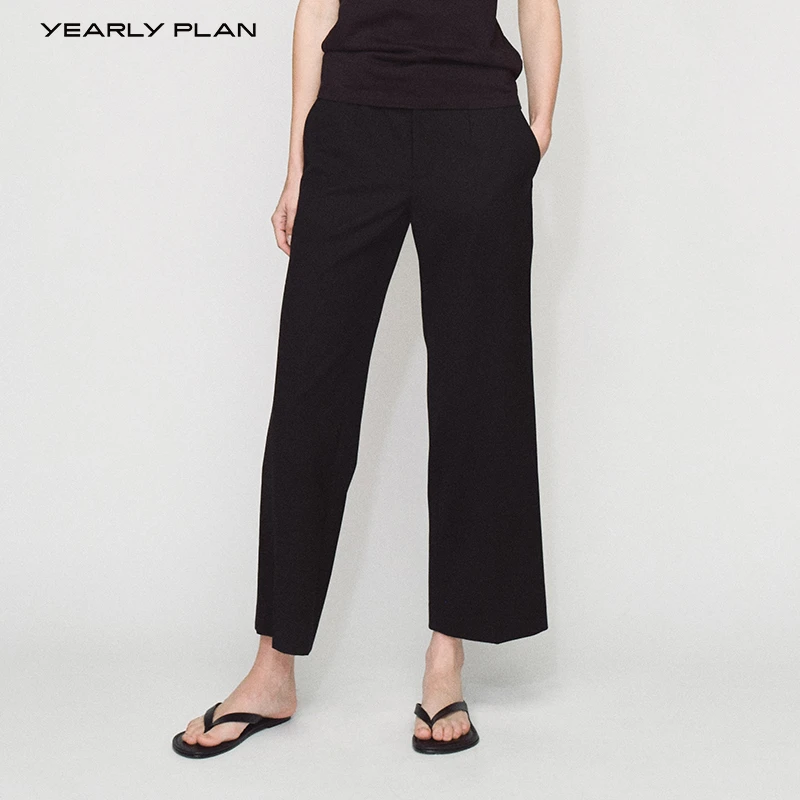 YEARLY PLAN 24spring 百搭时尚低腰九分裤直筒版型休闲裤 0438