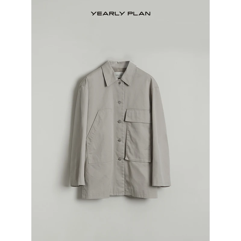 YEARLY PLAN休闲时尚宽松简约百搭显瘦夹克外套 0434219