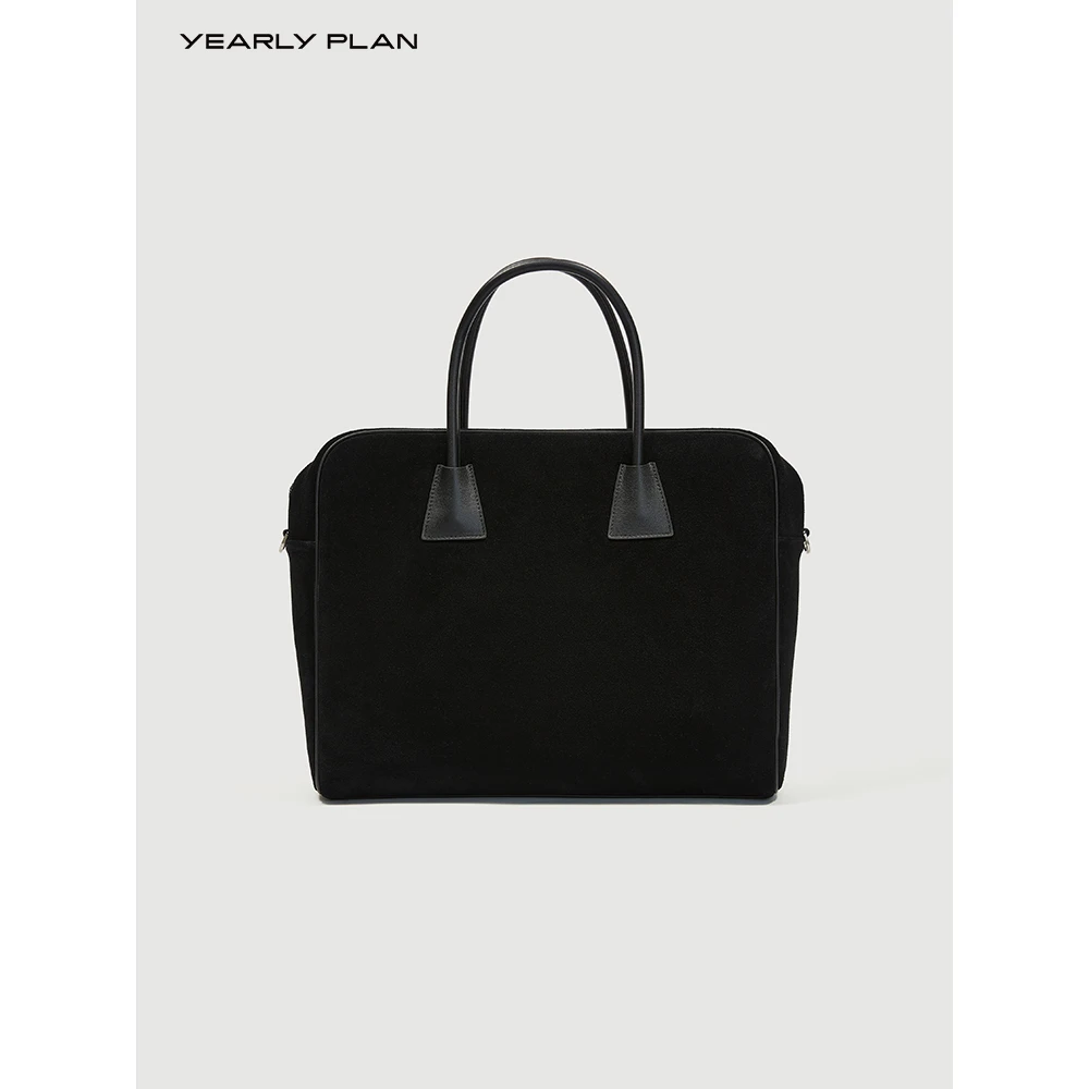 YEARLY PLAN复古休闲大号方形保龄球包简约手提包 1455