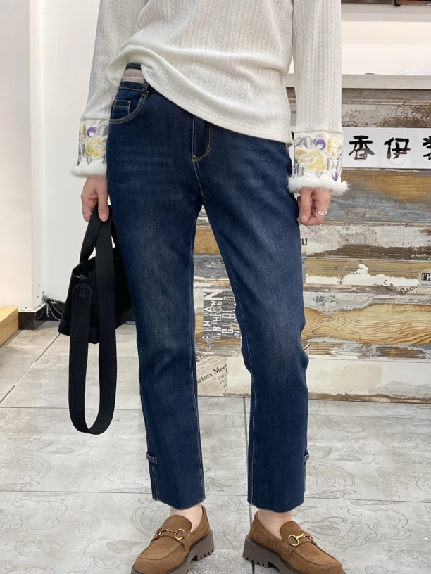 香依雅园 时尚显瘦加绒烟管裤 29062