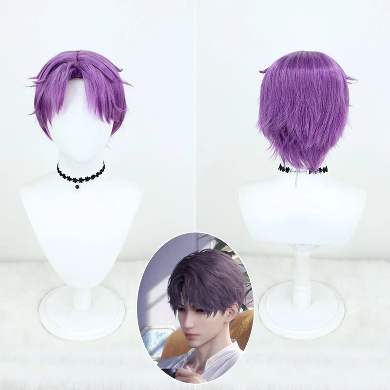 恋与深空黎深祁煜沈星回秦彻cos假发二次元动漫展毛娘精修造型