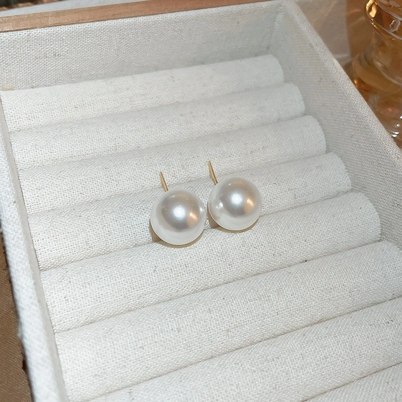 铜合金耳饰 仿珍珠耳钉轻奢小众韩国耳环简约高级感耳骨钉ins百搭