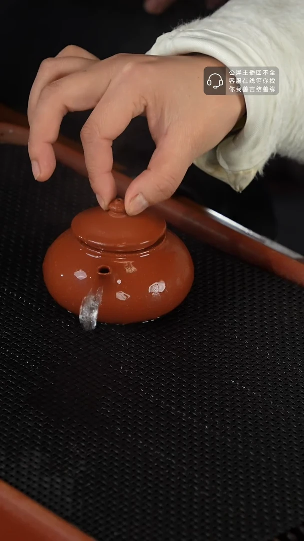 【闪购商品】紫砂茶壶0106-17 红降坡寒江170cc
