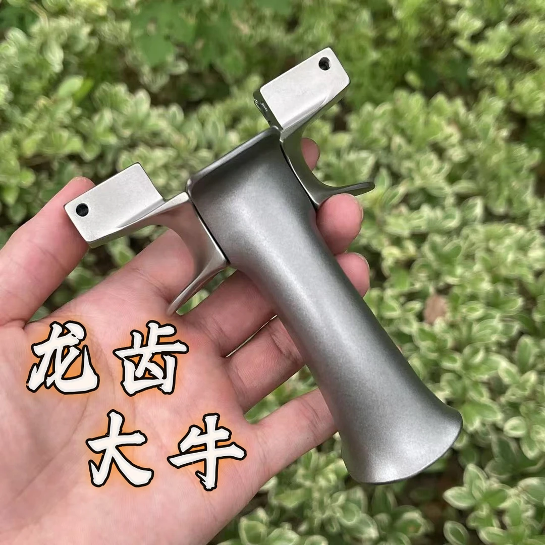 新款龙齿大牛不锈钢材质铝合金手柄反曲快压玩具户外竞技玩具