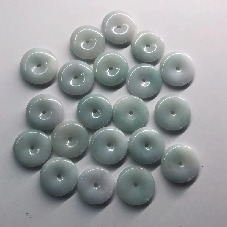 天然翡翠A货平安扣吊坠精美时尚玉坠男女情侣款保真保A（发其一）