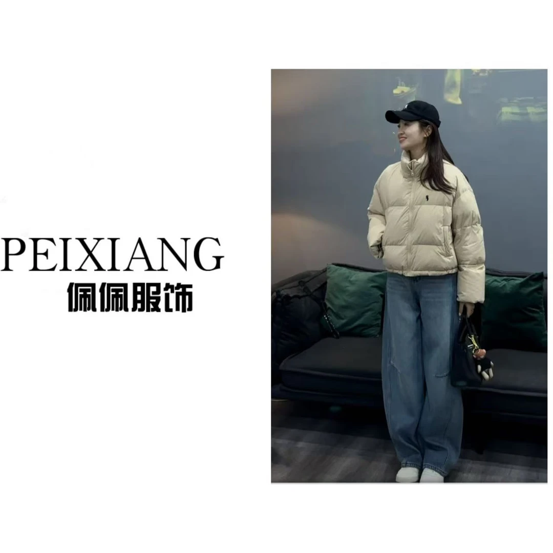 佩佩WA 【刺绣面包】羽绒服  S1319 5115127 短款时尚休闲百搭立领