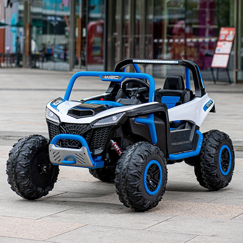 新疆专属24v大型UTV儿童电动车四轮小孩玩具车双人宝宝越野遥控车