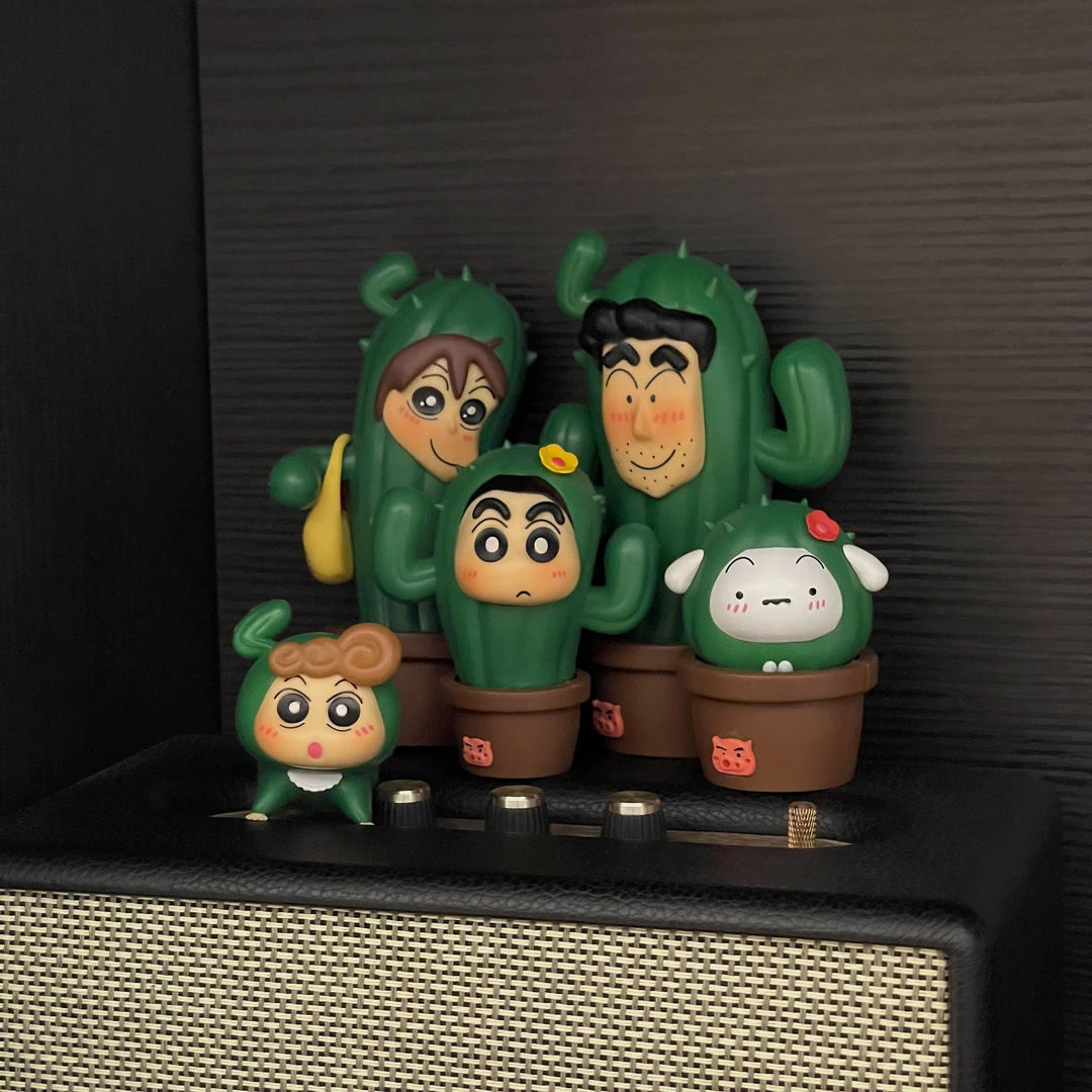[Q版仙人掌小新一家 可爱类型礼物家居手办桌面摆件