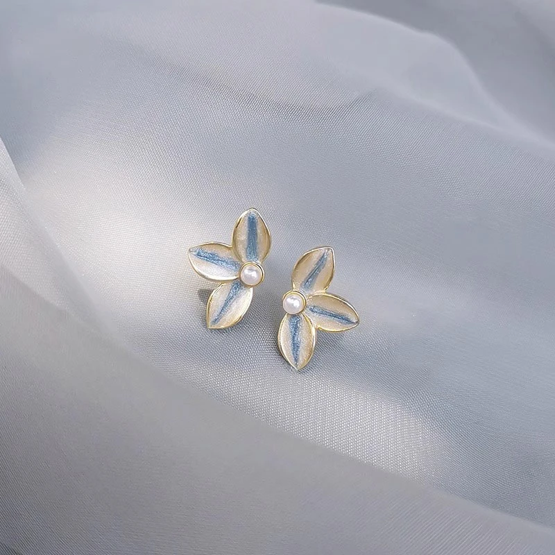 925银珐琅耳饰 小众设计感高级耳钉女新款潮耳环精致气质百搭