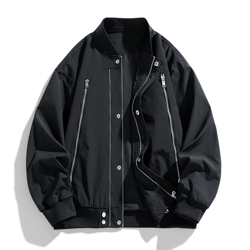 玛斯柏日系棒球服外套男士秋冬季潮流帅气宽松设计感男生夹克衣服