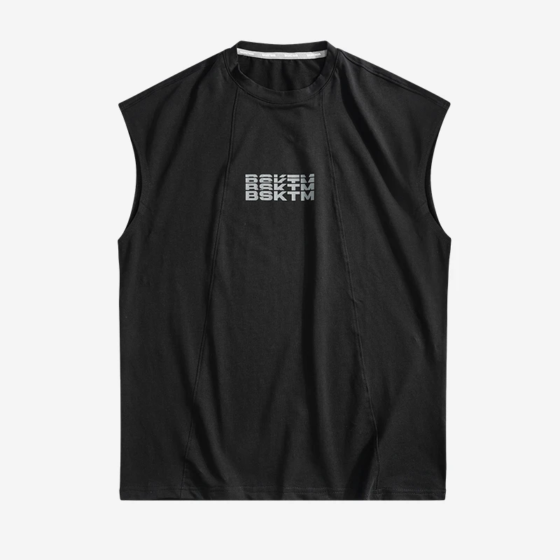 篮人夏季坎肩背心美式运动宽松无袖篮球潮流上衣透气圆领健身街头