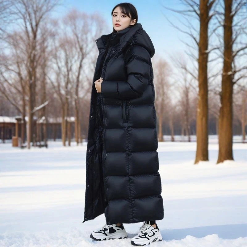 400克~超长羽绒服女2024年新款东北超厚长款过膝冬加厚到脚踝外套